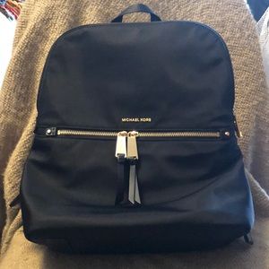Michael Kors Slim Zip Nylon Backpack | Black